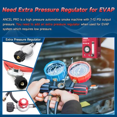 ANCEL S3000 PRO Automotive Smoke Machine with Built-in Air Pump and Pressure Gauge. Professional Vehicle Leak Diagnostic Detector Tools Kit for Leaks Test in Vacuum,Fuel,EVAP and Other Cars System in Saudi Arabia