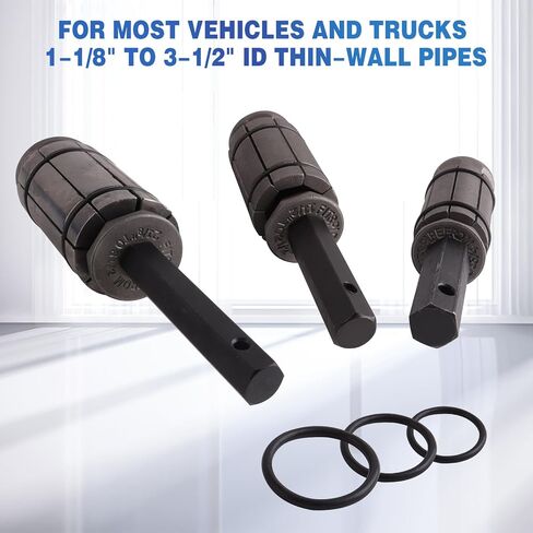 PUWIGO 1-1/8 بوصة إلى 3-1/2 بوصة مجموعة أدوات توزيع كاتم صوت عادم الذيل متوافقة مع معظم المركبات والشاحنات in Kuwait