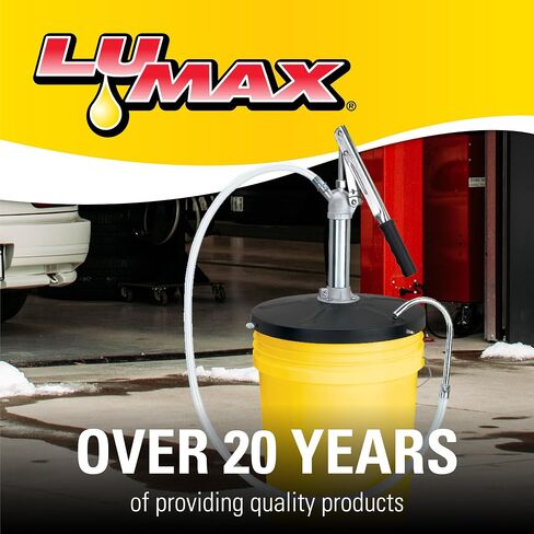 LUMAX Black LX-1300 Lever Bucket 5 Gallon Pails. Smooth, Easy Pumping Action dispenses All Types of Lubricants, Even in The Coldest Weather in Saudi Arabia