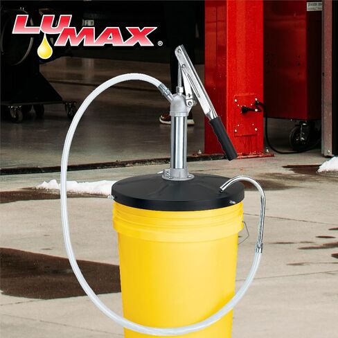 LUMAX Black LX-1300 Lever Bucket 5 Gallon Pails. Smooth, Easy Pumping Action dispenses All Types of Lubricants, Even in The Coldest Weather in Saudi Arabia