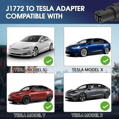 محول شحن J1772 إلى Tesla [فحص الأمان] وقفل شاحن Tesla 80 أمبير / 240 فولت تيار متردد - متوافق مع شاحن SAE J1772 [فقط لأصحاب Tesla] in Kuwait
