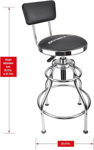 Olympia Tools 82-738 Adjustable Hydraulic Work Stool, Black in Saudi Arabia