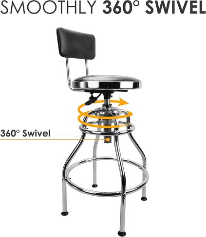 Olympia Tools 82-738 Adjustable Hydraulic Work Stool, Black in Saudi Arabia