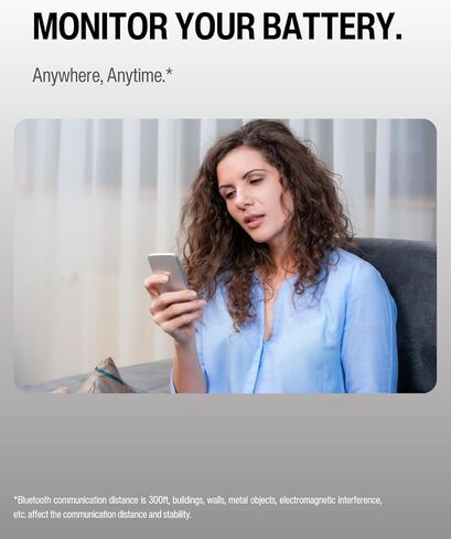 شاشة بطارية تحويلة بلوتوث، شاشة بطارية تحويلة هواء ذكية 500 أمبير مع وظيفة التنبيه، شاشة بطارية RV لاسلكية مع منفذ مستشعر درجة الحرارة لـ 8-100 فولت Lifepo4، ليثيوم مختومة، جل، بطارية مغمورة in Kuwait