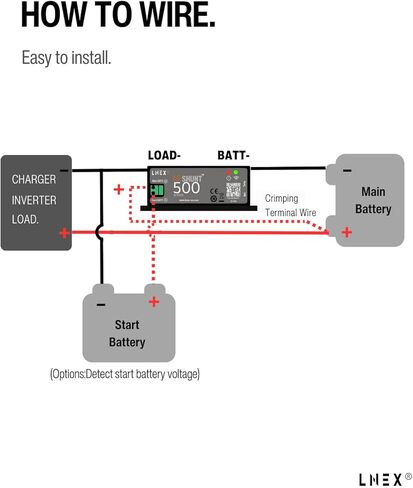 شاشة بطارية تحويلة بلوتوث، شاشة بطارية تحويلة هواء ذكية 500 أمبير مع وظيفة التنبيه، شاشة بطارية RV لاسلكية مع منفذ مستشعر درجة الحرارة لـ 8-100 فولت Lifepo4، ليثيوم مختومة، جل، بطارية مغمورة in Kuwait