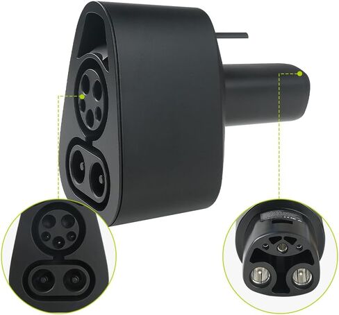 محول CCS لطراز Tesla 3 وY وS وX - لمالكي Tesla فقط - شحن سريع لجهاز Tesla الخاص بك باستخدام شواحن CCS (أسود) in Kuwait