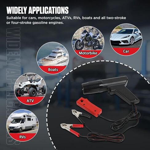 ضوء توقيت المحرك، ضوء توقيت الإشعال 12 فولت مع مصباح ستروب، مسدس توقيت محرك البنزين مع حماية من الحمل الزائد للسيارة والدراجات النارية البحرية in Kuwait