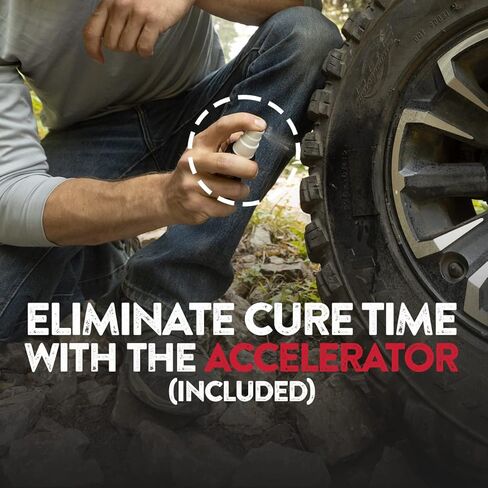 طقم إصلاح إطارات الطوارئ للجدار الجانبي GlueTread 4x4 | إصلاح الثقب في أي مكان | لا حاجة لإزالة الإطارات | طقم تصحيح الإطارات بدون أنابيب للجدار الجانبي | يتضمن مسرع (يزيل وقت المعالجة) in Kuwait