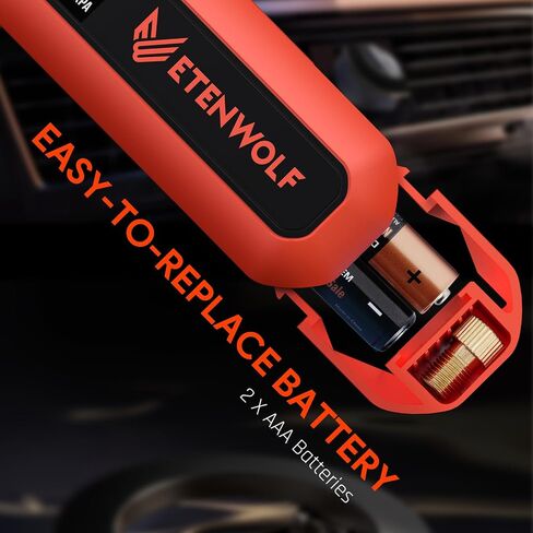 Digital Tire Pressure Gauge 2 Pack, Industrial Tire Gauge 3-200 PSI, Calibrated to ANSI B40.7 Grade 2A(±0.5%), Air Pressure Gauge with Replaceable AAA Batteries, Vivid Orange in Kuwait