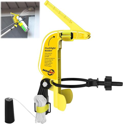 Spray Can Extension Pole Adaptor,Adjustment Sprayer Bracket Adaptor for Wasp/Hornet/Bee Spray Long Range,Spray Paint,Window Cleaner,Tree Pruning Sealer Spray,Spray Can Trigger Handle(Black) in Kuwait