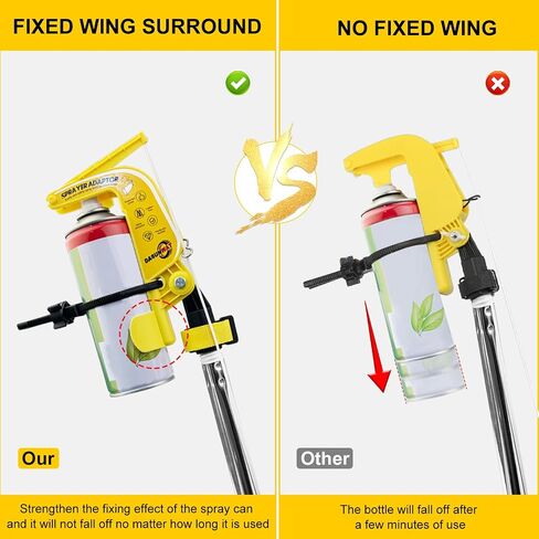 Spray Can Extension Pole Adaptor,Adjustment Sprayer Bracket Adaptor for Wasp/Hornet/Bee Spray Long Range,Spray Paint,Window Cleaner,Tree Pruning Sealer Spray,Spray Can Trigger Handle(Black) in Kuwait