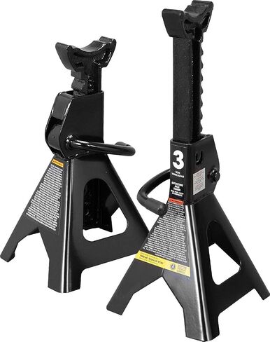 BIG RED AT43002ABR Torin Double Locking Steel Jack Stands, 2 Pack, 3 Ton (6,000 lb), Black in Saudi Arabia