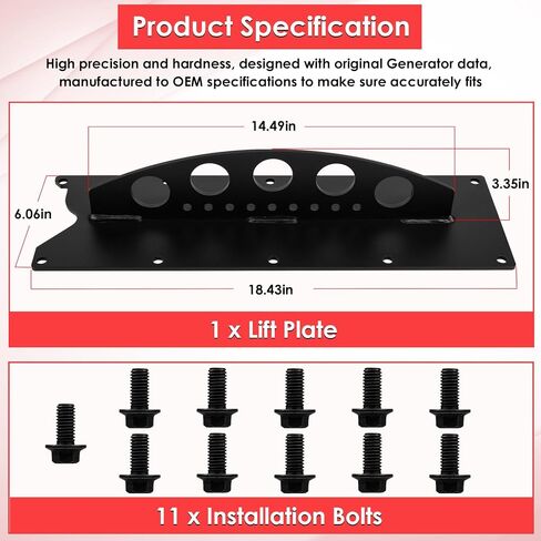 Yoursme LS Engine Lift Plate Engine Hoist Picker Crane Lift Plate Fits for Chevy LS Series LSX LS LS1 LS2 LS3 LQ4 6.0 6.2 5.3 4.8 Gen 3 4 Engine in Saudi Arabia