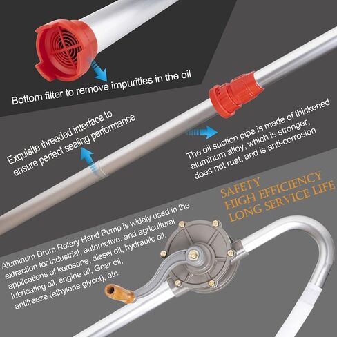 مضخة يدوية دوارة للأسطوانة، مضخة طبلة من 15 إلى 55 جالون، مضخة أسطوانية دوارة، مضخة أسطوانة ألومنيوم 55 جالون لنقل الكيروسين بالزيت والديزل in Kuwait