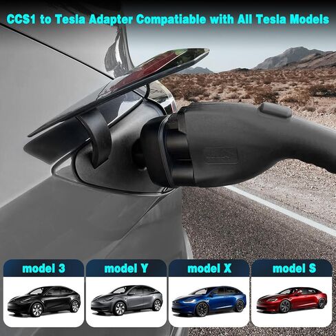 CCS to Tesla Adapter - CCS1 Adapter Compatible with Tesla Model 3/Y/S/X, Max 250KW DC CCS Combo 1 Adapter for Tesla Owners Only with Portable Case, Compatible with All Level 3 with CCS Plug in Saudi Arabia