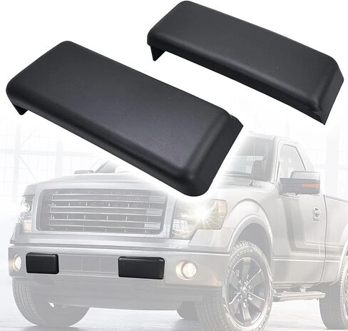 Front Bumper Pad 2009-2014 Compatible with Ford F-150 F150 Front Bumper Cover Trim (Set) Driver Side and Passenger Side Front Bumper Guards Inserts Bumper Pads Caps Textured Black in Saudi Arabia