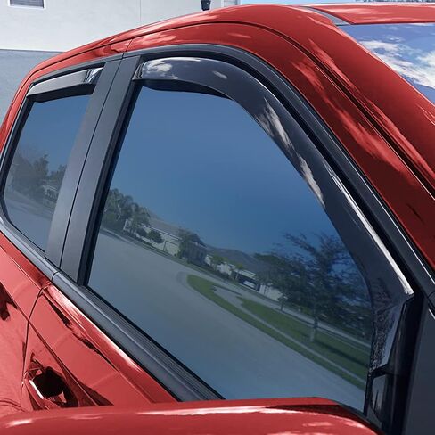 واقيات مطر متينة للغاية من زجاج فورون داخل القناة لسيارة Chevy Silverado/GMC Sierra 1500 2019-2024 Crew Cab، وانحراف النوافذ، وأقنعة التهوية، 4 قطع - 220089 in Saudi Arabia