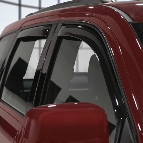 واقيات مطر متينة للغاية من زجاج فورون داخل القناة لسيارة Chevy Silverado/GMC Sierra 1500 2019-2024 Crew Cab، وانحراف النوافذ، وأقنعة التهوية، 4 قطع - 220089 in Kuwait
