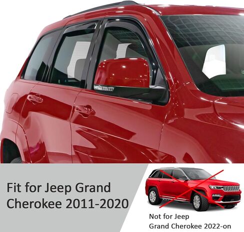 واقيات مطر متينة للغاية من زجاج فورون داخل القناة لسيارة Chevy Silverado/GMC Sierra 1500 2019-2024 Crew Cab، وانحراف النوافذ، وأقنعة التهوية، 4 قطع - 220089 in Kuwait