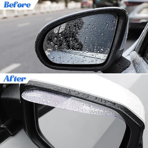 واقي حاجب المطر لمرآة الرؤية الخلفية للسيارة، قطعتان من حاجب المطر من ألياف الكربون للمرآة الجانبية، غطاء حماية من الدخان مرآة أوتوماتيكية مقاومة للماء، ملحقات لمعظم شاحنات سيارات الدفع الرباعي (ألياف الكربون) in Kuwait