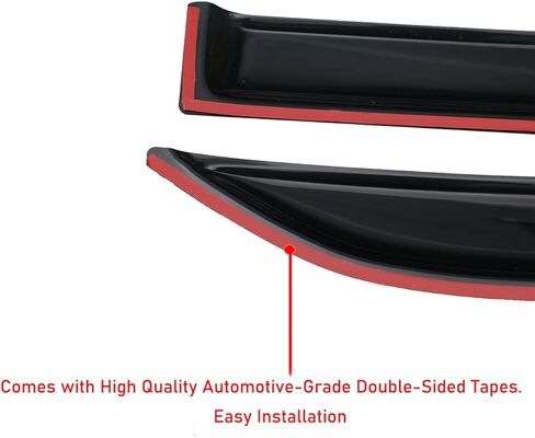 WV194109 In-Channel Window Deflector & Visor Rain Guard, Dark Smoke, 4-Pieces Set, Fit 2009-2018 Dodge Ram 1500 Crew Cab, 2010-2024 Ram 2500 & 3500 Crew & Mega Cab, 2019-2023 Ram 1500 Classic Crew Cab in Saudi Arabia