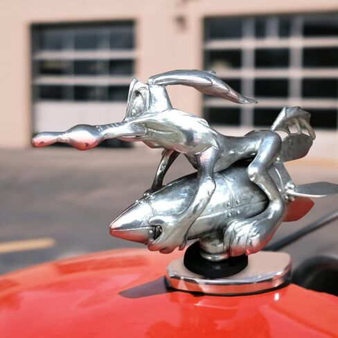 Coyote Trucks Hood Ornament Cartoon Vintage Car Ornaments Inspired by The Classic Animation Metal Rocket Hood Decoration Suitable for All Types of Cars Bonnet Motorcycles Styling in Saudi Arabia