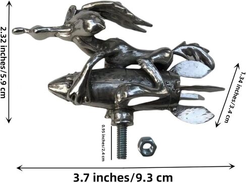 Coyote Trucks Hood Ornament Cartoon Vintage Car Ornaments Inspired by The Classic Animation Metal Rocket Hood Decoration Suitable for All Types of Cars Bonnet Motorcycles Styling in Saudi Arabia