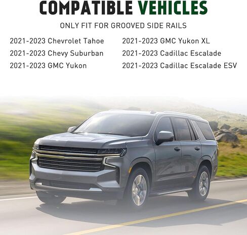 220LBS Roof Rack Cross Bars Fit for 2015 2016 2017 2018 2019 2020 Chevy Suburban, Chevrolet Tahoe, GMC Yukon & Yukon XL, Cadillac Escalade & Escalade ESV Roof Rails, Rooftop Crossbars Luggage in Saudi Arabia