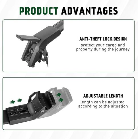 220LBS Roof Rack Cross Bars Fit for 2015 2016 2017 2018 2019 2020 Chevy Suburban, Chevrolet Tahoe, GMC Yukon & Yukon XL, Cadillac Escalade & Escalade ESV Roof Rails, Rooftop Crossbars Luggage in Saudi Arabia