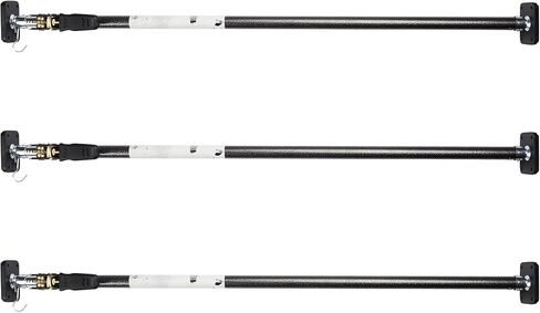 Keeper - Ratcheting Cargo Bar - Black/Silver, Adjustable from 40"-70" - 3 Pack in Saudi Arabia