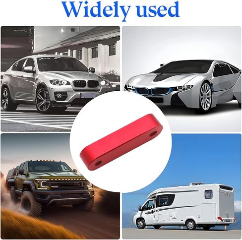 zipelo Car Hood Spacer Riser Kit, Aluminum Alloy Front Hood Vent Spacer Modification Kit, Car Hood Vent Spacer Riser Bolts Washers, Car Replacement Accessories Compatible with Most Cars (Black) in Kuwait