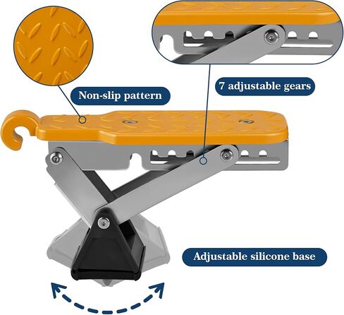 EKEPIN خطوة باب السيارة القابلة للطي للوصول إلى السقف، خطاف خطوة السيارة مناسب عالميًا مع 7 زوايا قابلة للتعديل، سهولة الوصول إلى السطح لمعظم السيارات وسيارات الدفع الرباعي والشاحنات، أسود in Kuwait