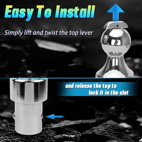 60629 وصلة ربط الكرة معقوفة، كرة معقوفة 2-5/16 بوصة، ملحقات الجر 30000 رطل كرة مقطورة معقوفة مناسبة لفورد، جي إم سي، رام، بوك، نيسان: تيتان Xd in Kuwait