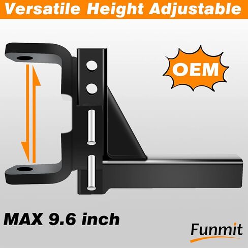 وصلة ربط مقطورة قابلة للتعديل مع 2 دبابيس وصلة، تناسب كرة 2 بوصة ووصلة سحب من الدرجة 3، قدرة سحب 5000 رطل للمقطورات والمعسكرات والقوارب والشاحنات الصغيرة in Kuwait