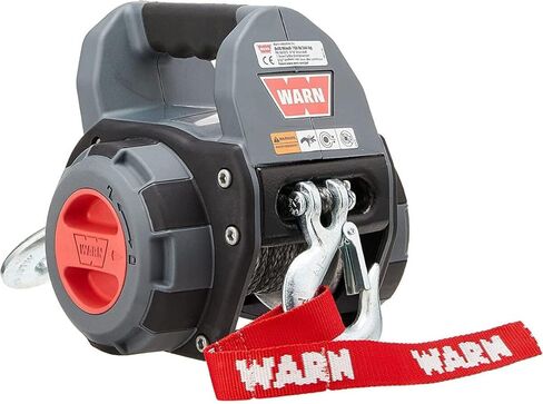 WARN 101575 Handheld Portable Drill Winch with 40 Foot Synthetic Rope: 750 lb Pulling Capacity , Gray in Saudi Arabia