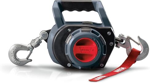 WARN 101575 Handheld Portable Drill Winch with 40 Foot Synthetic Rope: 750 lb Pulling Capacity , Gray in Saudi Arabia