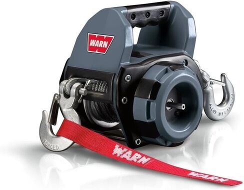 WARN 101575 Handheld Portable Drill Winch with 40 Foot Synthetic Rope: 750 lb Pulling Capacity , Gray in Saudi Arabia