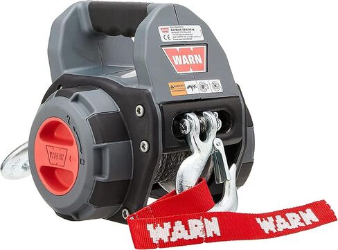 WARN 101575 Handheld Portable Drill Winch with 40 Foot Synthetic Rope: 750 lb Pulling Capacity , Gray in Saudi Arabia