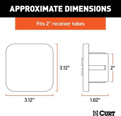 CURT 22272 Rubber Trailer Hitch Cover, Fits 2-Inch Receiver in Saudi Arabia
