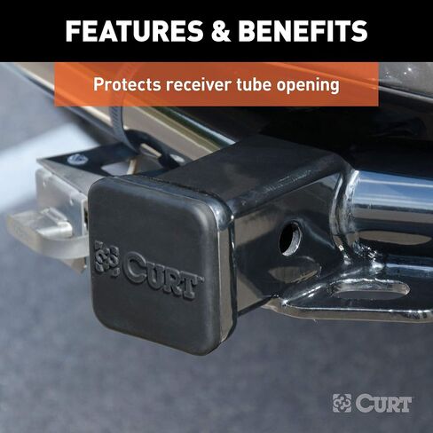 CURT 22272 Rubber Trailer Hitch Cover, Fits 2-Inch Receiver in Saudi Arabia