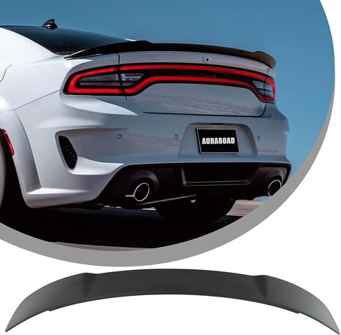 جناح خلفي Auraroad متوافق مع الشاحن 2011-2022 RT SXT SRT، جناح شفة خلفي على طراز Hellcat (أسود لامع) in Saudi Arabia