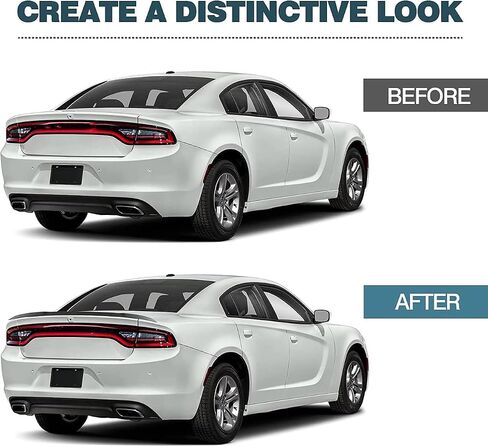 جناح خلفي Auraroad متوافق مع الشاحن 2011-2022 RT SXT SRT، جناح شفة خلفي على طراز Hellcat (أسود لامع) in Saudi Arabia