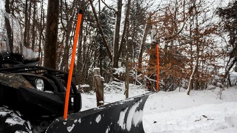 مجموعة أدوات تحديد محراث الثلج ATV/UTV | يتميز بلون برتقالي فلورسنت عالي الوضوح ومصمم من البولي إيثيلين عالي الكثافة مع أغطية نهاية مرنة من الفينيل | 18 بوصة (66029) مجموعة من 2 in Kuwait