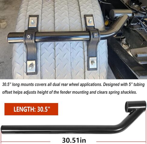 Fender Mounting Kit Black Powder Coated Polymer Offset Fender Mount Kit for Dump Trucks, Garbage Trucks, Work Trucks, Utility Trucks 8590195, 8590245 in Kuwait