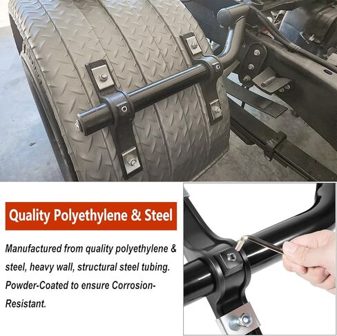 Fender Mounting Kit Black Powder Coated Polymer Offset Fender Mount Kit for Dump Trucks, Garbage Trucks, Work Trucks, Utility Trucks 8590195, 8590245 in Kuwait