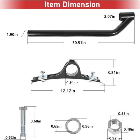 Fender Mounting Kit Black Powder Coated Polymer Offset Fender Mount Kit for Dump Trucks, Garbage Trucks, Work Trucks, Utility Trucks 8590195, 8590245 in Kuwait
