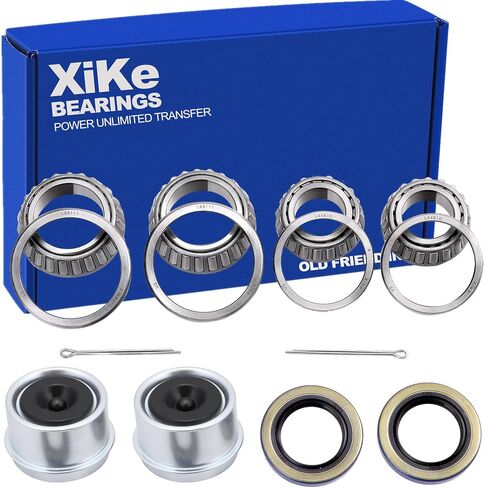 XiKe 2 Set Fits for 1-3/8'' to 1-1/16'' Axles Trailer Wheel Hub Bearings Kit, L68149/L68111 and L44649/L44610, 171255TB Seal OD 1.719'', Dust Cover and Cotter Pin, Rotary Quiet High Speed and Durable. in Saudi Arabia