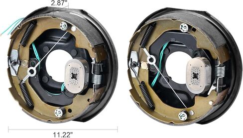 مجموعة فرامل المقطورة الكهربائية VEVOR، 10 بوصة × 2-1/4 بوصة، زوج واحد من طقم فرامل كهربائية ذاتية الضبط لمحور 3500 رطل، تركيب 4 فتحات، لوحات دعم لاستبدال جزء نظام الفرامل (1 يمين + 1 يسار) in Kuwait