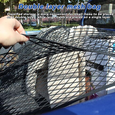 شبكة شحن مرنة للغاية، منظم شبكي بسيط لنقل البضائع على سرير الشاحنة، مناسب للأحمال الخفيفة اليومية من الشاحنات، مقاس 4 × 4 بوصات يمتد إلى 7 × 7 بوصات in Kuwait