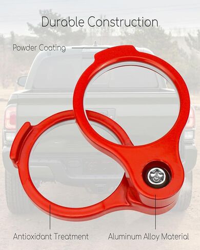 قفل الباب الخلفي مضاد للسرقة مناسب لسيارة تويوتا تاكوما 2005-2015، أقفال الباب الخلفي مع سبائك الألومنيوم شديدة التحمل للشاحنة، أحمر in Kuwait